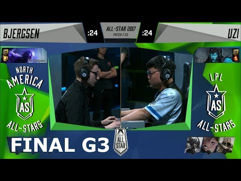 Bjergsen Ryze vs Uzi Kalista | Game 3 Grand Final 1v1 All-Stars 2017 | NA vs CN G3