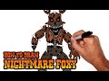How to Draw Nightmare Foxy (FNAF 4)- Step by ...
