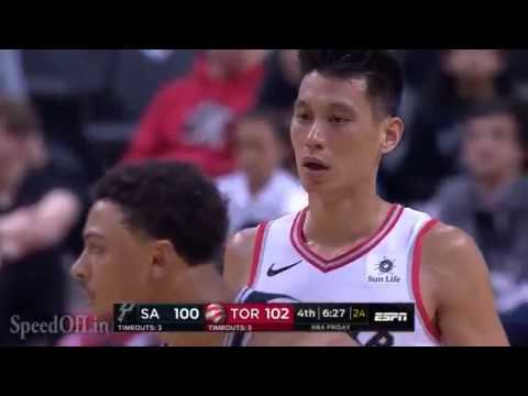 RAPTORS vs SPURS - Jeremy Lin 11pts, 3 reb, 2 assists all in 4th quarter!