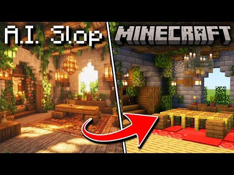 Can I Build 5 Terrible A.I. Minecraft Interiors?
