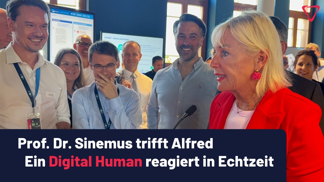 AI Digital Human Alfred in conversation with Prof. Dr. Kristina Sinemus