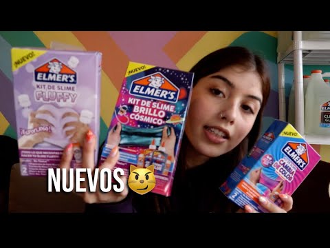 NEW ELMER'S SLIME KITS I TRY THEM ALL (color changing, fluffy, cosmic)