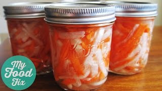 How to make Pickled Carrots and Daikon Radish (Đồ Chua)