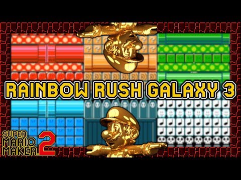 Super Mario Maker 2 - Rainbow Rush Galaxy 3