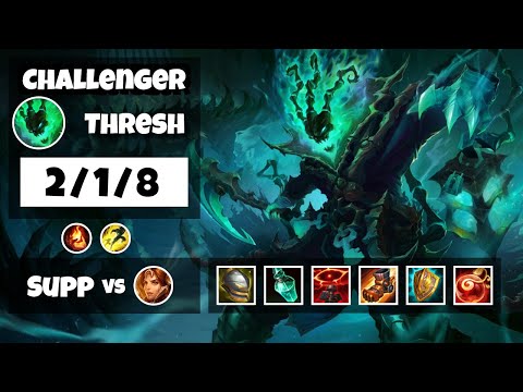 Thresh vs Leona KOREAN Challenger SUPPORT (2/1/8) - v11.16