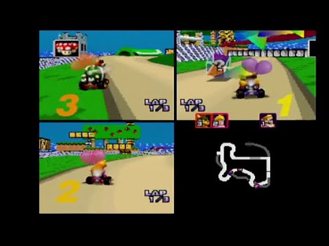 Mario Kart 64 Amped Up - Multiplayer (3 Players) - All Tracks