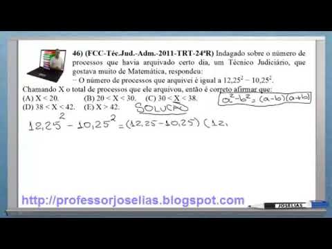QUESTÃO 46   MATEMÁTICA RESOLVIDA FCC
