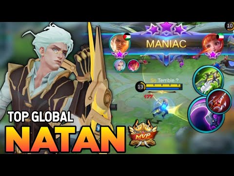 MANIAC! NATAN BEST BUILD 2021 | TOP GLOBAL NATAN GAMEPLAY | MOBILE LEGENDS✓