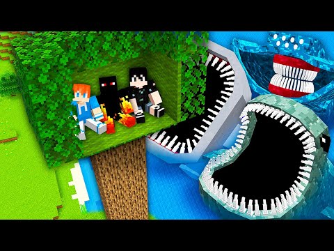 BUILD A TREE HOUSE TO ESCAPE SEA MONSTERS