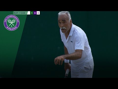 Mansour Bahrami plays funny phantom point in men's doubles | Wimbledon 2018