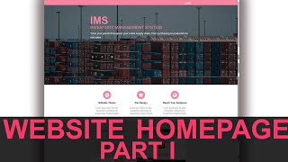 PHP PROJECT: How To Create Your First Website Homepage using HTML CSS - Step-by-step Tutorial - I