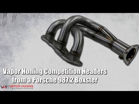 Vapor Honing Competition Headers from a Porsche 987.2 Boxster - Vapor Honing Technologies