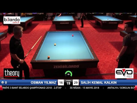 OSMAN YILMAZ & SALÄ°H KEMAL KALKIN Bilardo Maçı - 2018 ERKEKLER 2.ETAP-3.Tur