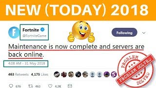 ✅ Fortnite Servers Down,Offline Fix Pc,Ps4,Xbox Maintenance "FIXED" "TODAY"
