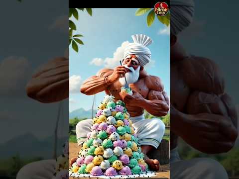 Hungry farmer even eats ants along with ice cream 🍨 #ai​ #pigeon​ #icecream​ #farmer
