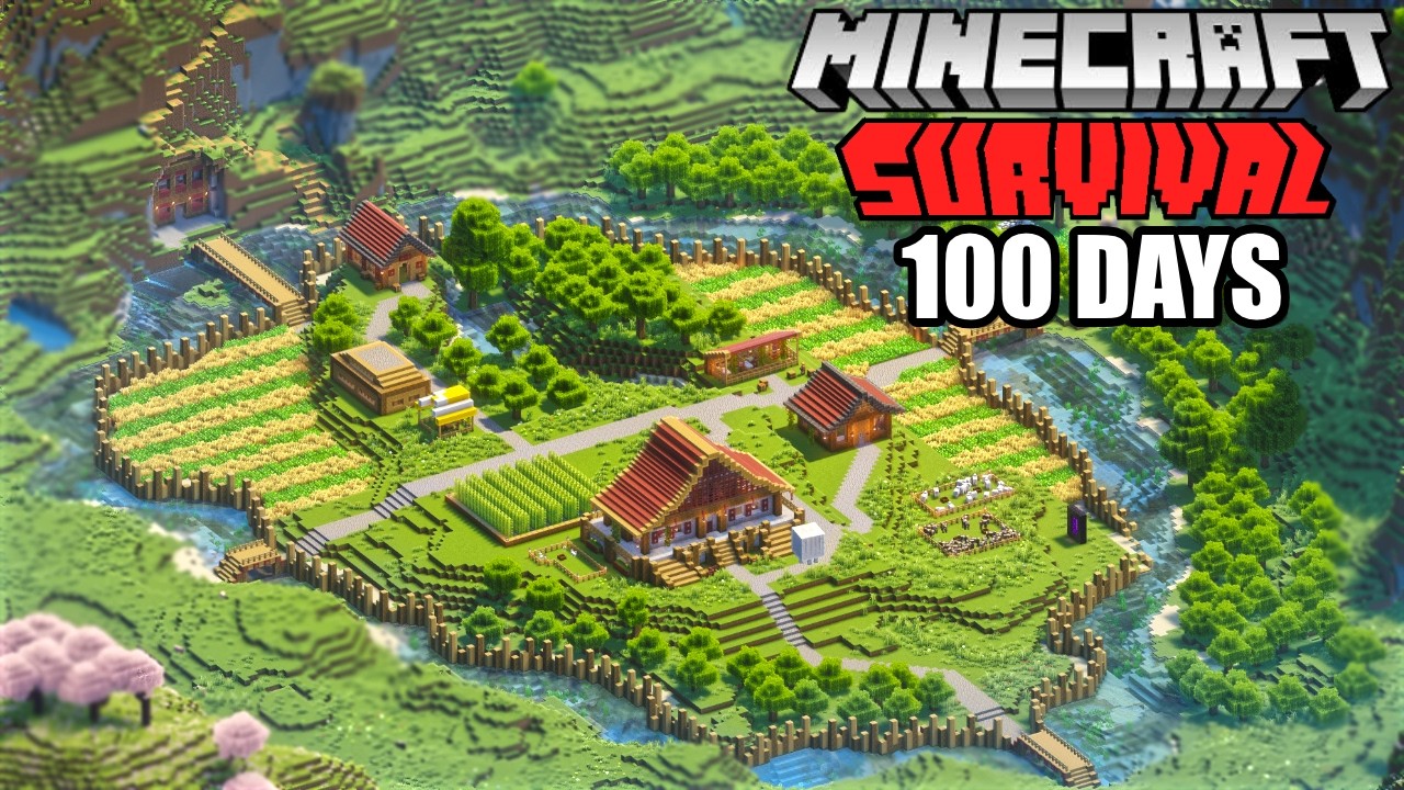 I Survived 100 Days on a RIVER in Minecraft Survival