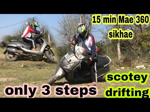 Learn scooty drifting in 15😍 min| how to 360 in Jupiter| scotey drifting