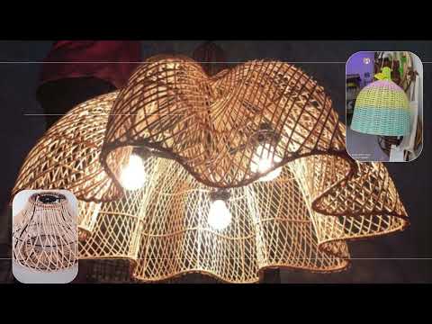 Handmade Cane Pendant Lamp - Eco-Friendly Wicker Hanging Light for Home, Cafe & Restaurant Decor