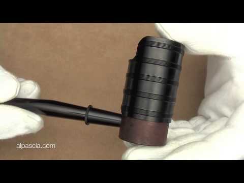 pipa Tsuge Metal Tankard Thunderstorm Black - smoking pipe 216