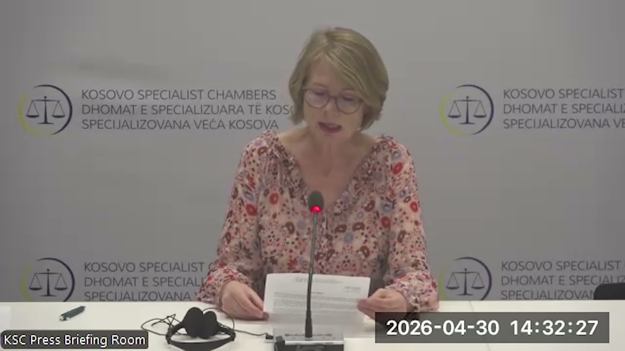 30/04/2026: Brifing za medije Specijalizovanih veća
