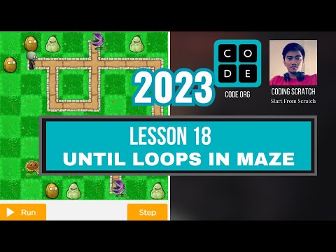 Code.org Lesson 18 Until Loops in Maze | Express Course 2023 Update