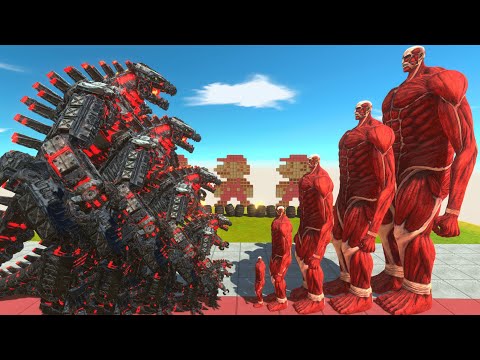 Legendary War - MECHAGODZILLA 2021 VS COLOSSAL TITAN - Animal Revolt Battle Simulator