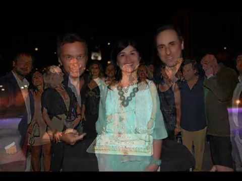 Antonello De Pierro e Antonio Covatta festeggiano Cinzia Loffredo