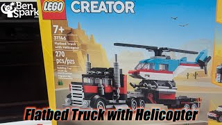 LEGO Build - 3 in 1 Creator Set 31146 - Flatbed Truck and Helicopter