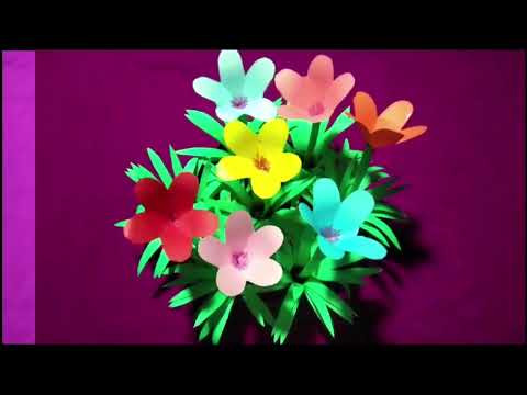 Easy Paper Flower Vase | How to Make A Flower Vase At Home | Simple Paper Craft. Suraiya crafts HD.