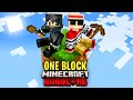 We Survived 100 Days On ONE BLOCK In Hardcore Minecraft