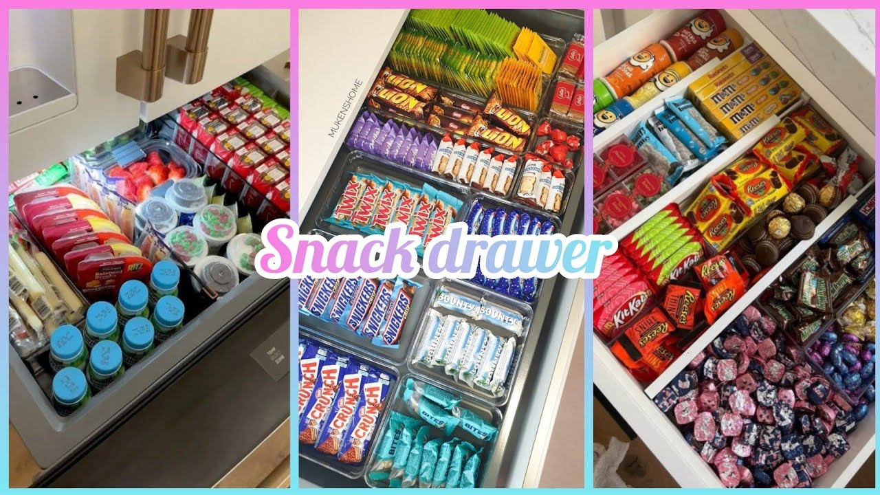✨ ASMR ✨ snack drawer organizing and restocking || relaxing sounds 🎧 very satisfying