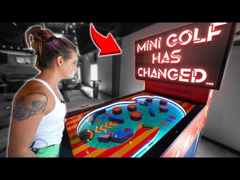 Crazy HIGH TECH Futuristic Mini Golf Course! - Never Seen Before!