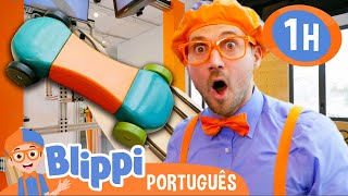 Blippi Brinca com Carrinhos no Museu Infantil MOXI! | 1 HORA DO BLIPPI! | Vídeos Educativos