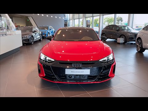 Audi RS e-Tron GT 2022 - CRAZY Matrix LED Laser Headlights and LED Tailights demonstration in 4K