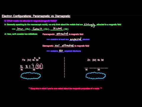 Electron Configurations (Part 12 of 12) - Paramagnetic vs Diamagnetic