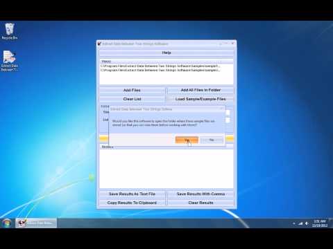 Extract Data Between Two Strings Software