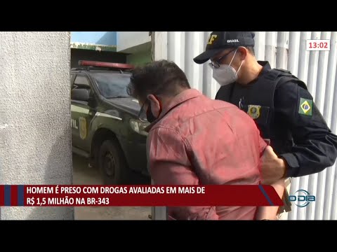 Homem é preso com drogas avaliadas em mais de R$ 1,5 milhão na BR-343 14 07 2021