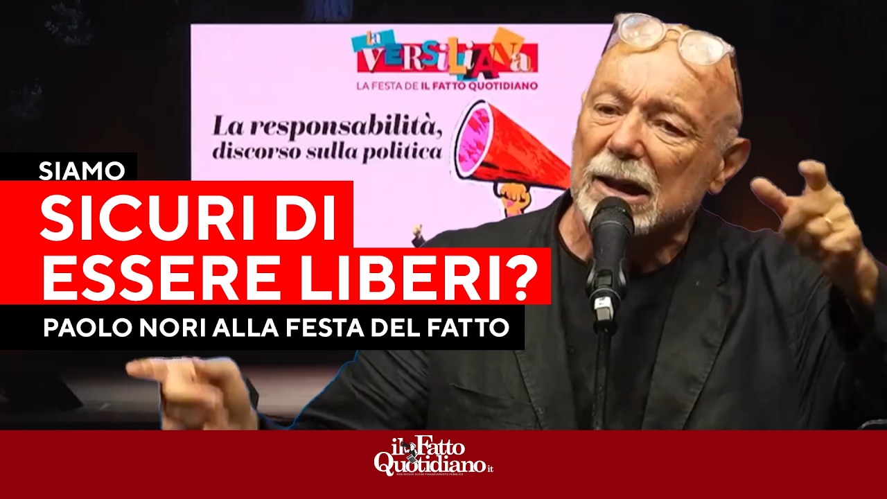Nori: "In Occidente siamo convinti di essere liberi. Ma quanto esercitiamo davvero la libertà?"