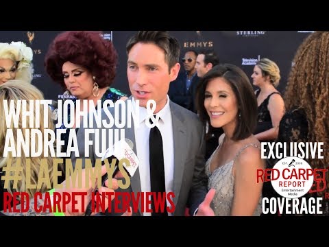 Whit Johnson #NBCLA & Andrea Fujii #CBSLA on the 69th Los Angeles Area Emmy® Awards Red Carpet
