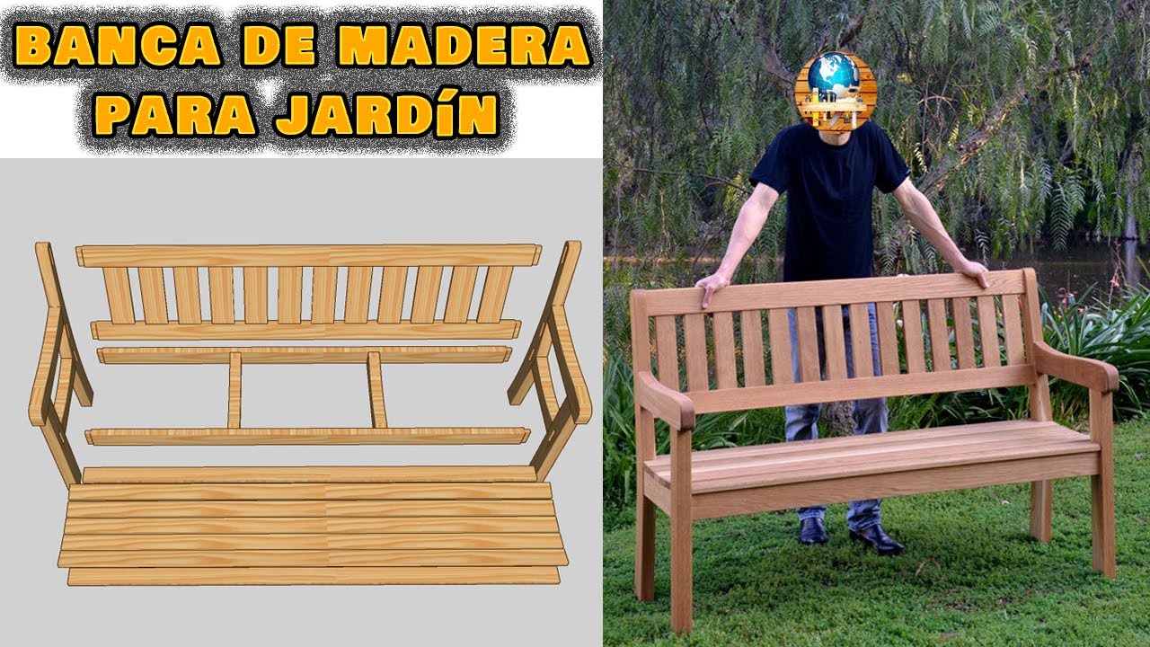 Como Hacer una BANCA DE MADERA para jardín.