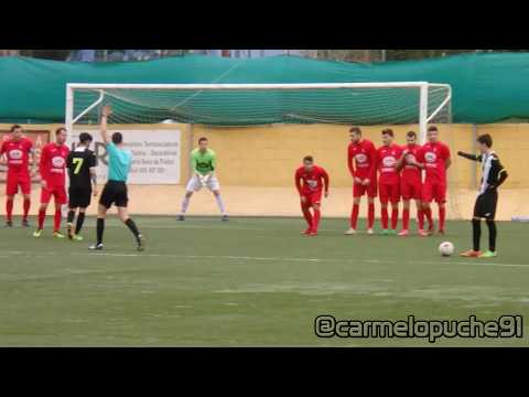 Gol de Mauro de libre indirecto. Cartagena B - El Palmar