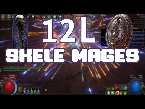 12L SKELETON MAGES NECROMANCER vs. SIMULACRUM, UBER EXARCH & EATER PoE 3.21 Crucible