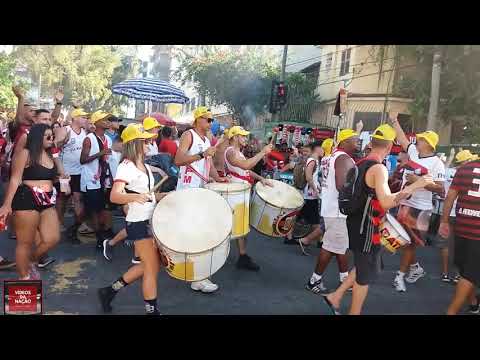 Chegada da Fla Manguaça ao Maracanã na final do Carioca 2019