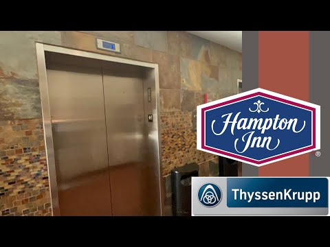 EPIC MOTOR!!! Twin Thyssenkrupp hydraulic elevators at Hampton inn, Pigeon forge TN