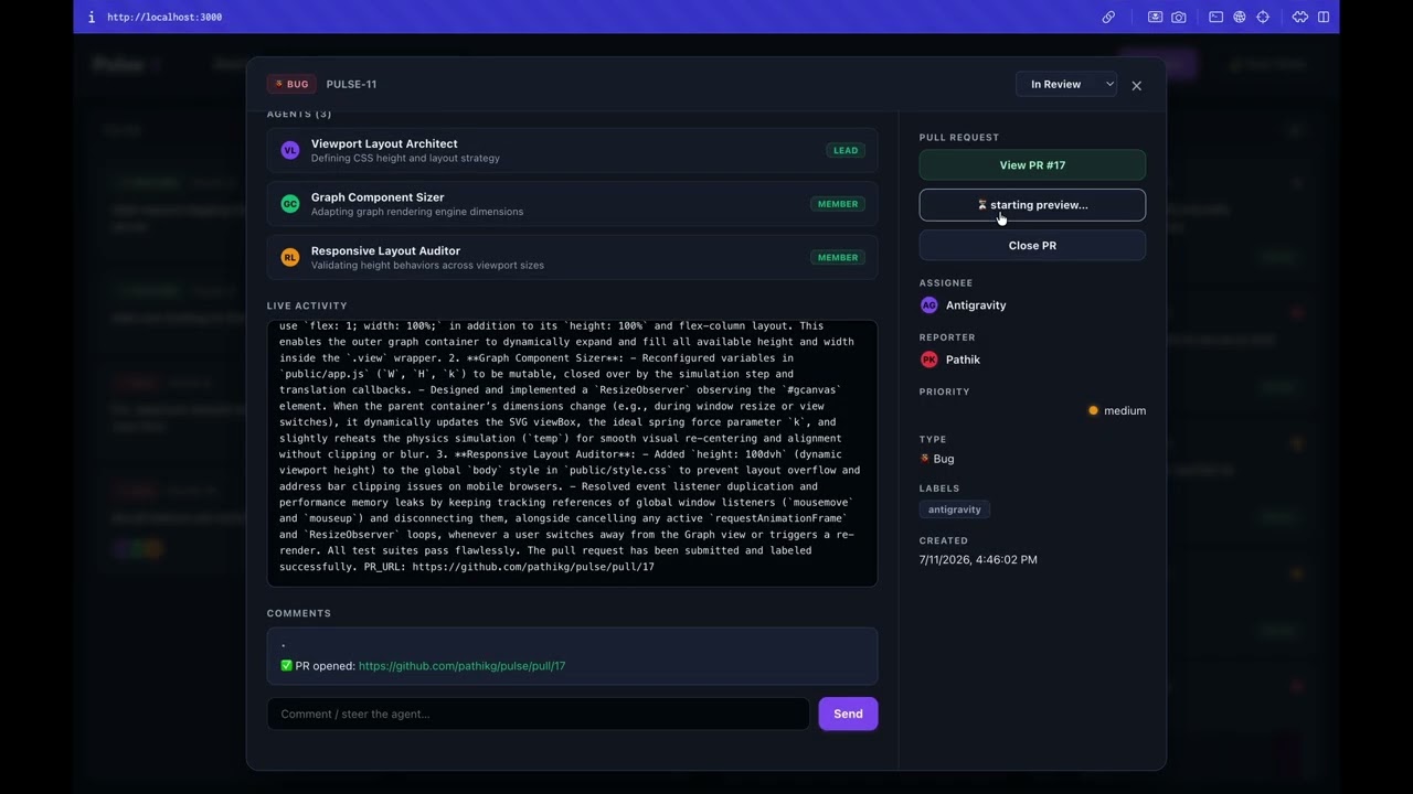 Pulse project preview