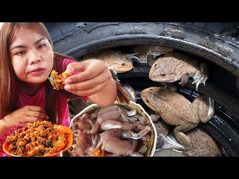 Wow amazing cooking frogs and eating | Yummy Frog Recipe