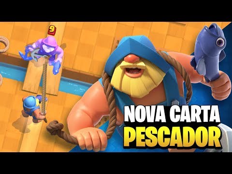 Usei a Nova Carta PESCADOR na Nova Arena do Clash Royale