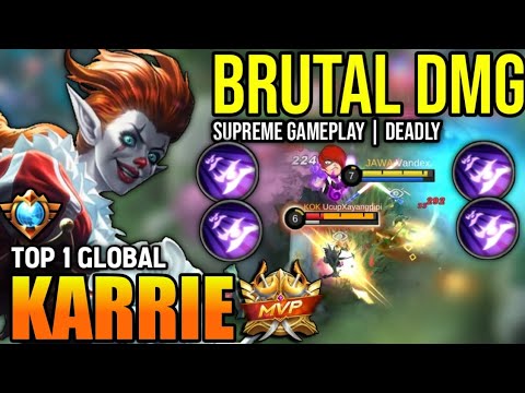 KARRIE BEST BUILD 2023 | TOP 1 GLOBAL KARRIE GAMEPLAY | MOBILE LEGENDS✓