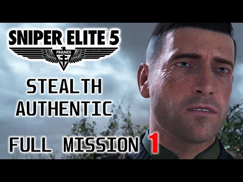 MISSION 1 / The Atlantic Wall – SNIPER ELITE 5 Authentic Stealth No Alarms Gameplay Walkthrough
