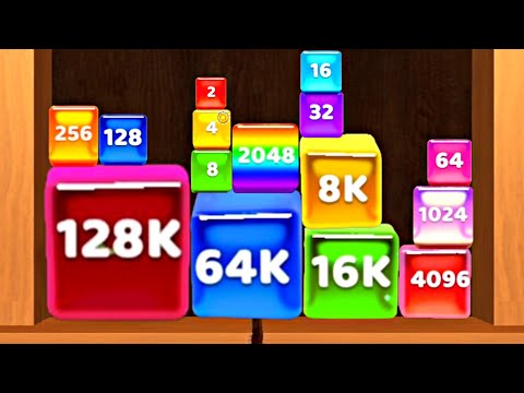 Jelly Cubes 2048 - Level Up Cube, Satisfying ASMR Gameplay Walkthrough Android iOS